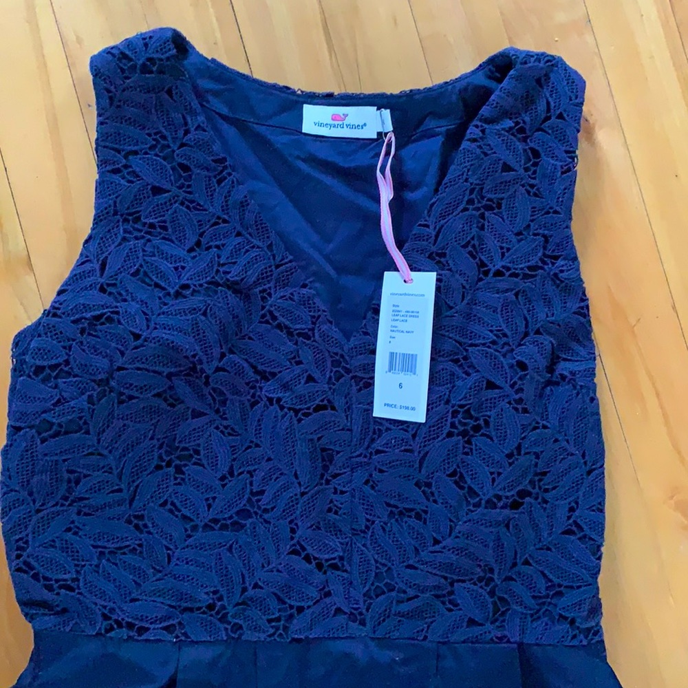 NWT VINEYARD VINES SZ 6 NAVY DRESS